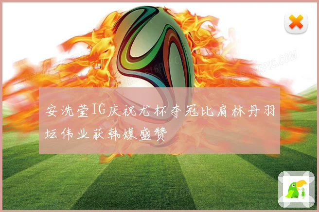 安洗莹IG庆祝尤杯夺冠比肩林丹羽坛伟业获韩媒盛赞